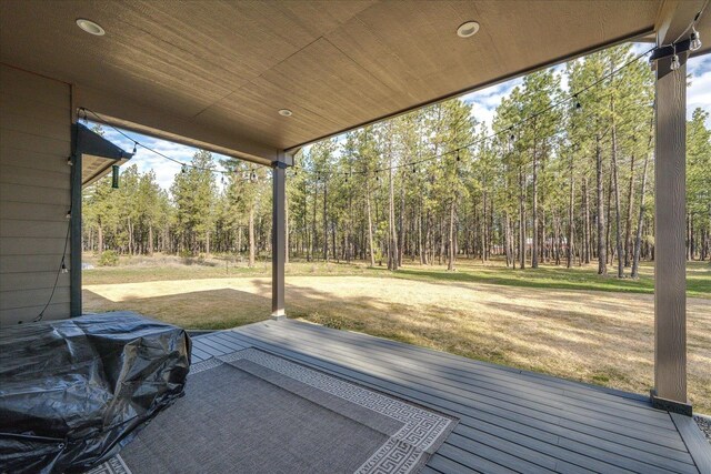 view of patio with a wooden deck