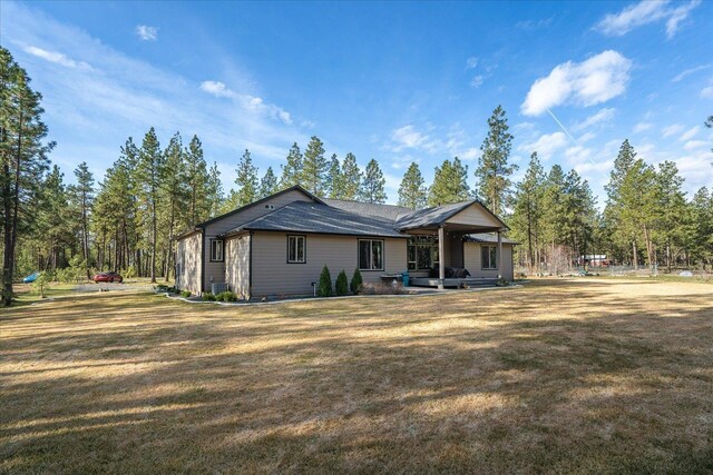 exterior space with a lawn