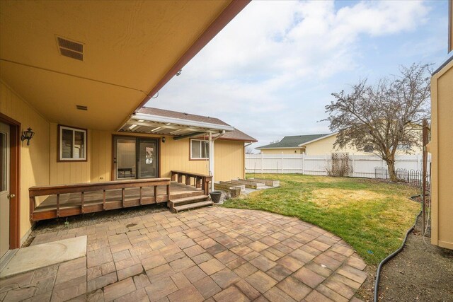 view of patio / terrace featuring a deck