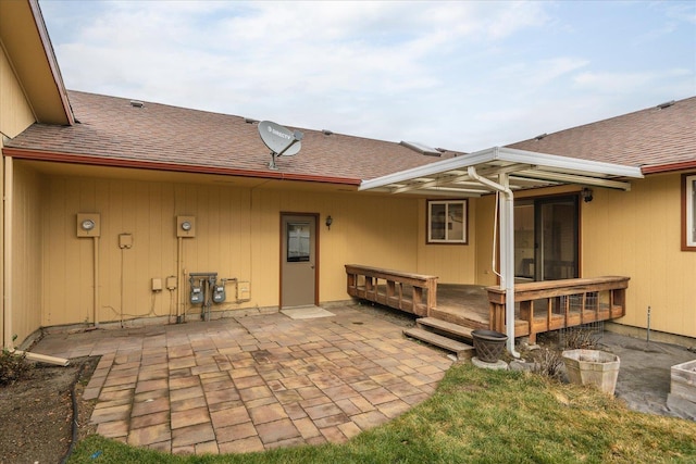 rear view of house with a patio area