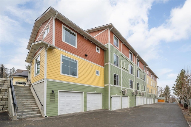 view of building exterior with a garage