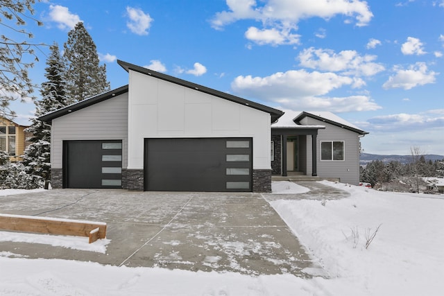 modern home with a garage