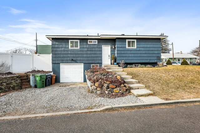 split foyer home with a garage