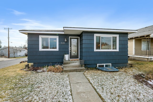 view of bungalow-style home