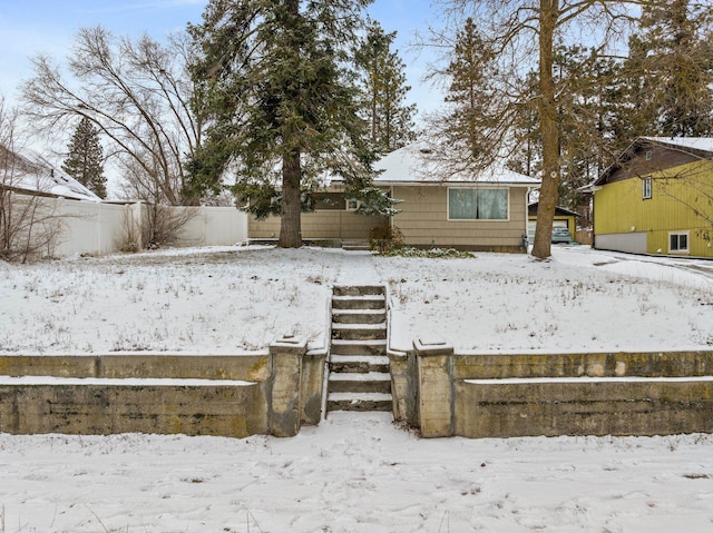 view of snowy yard