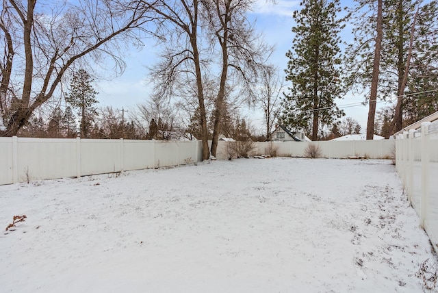 view of snowy yard