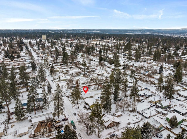 view of snowy aerial view