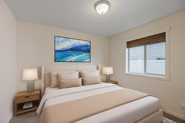 view of carpeted bedroom