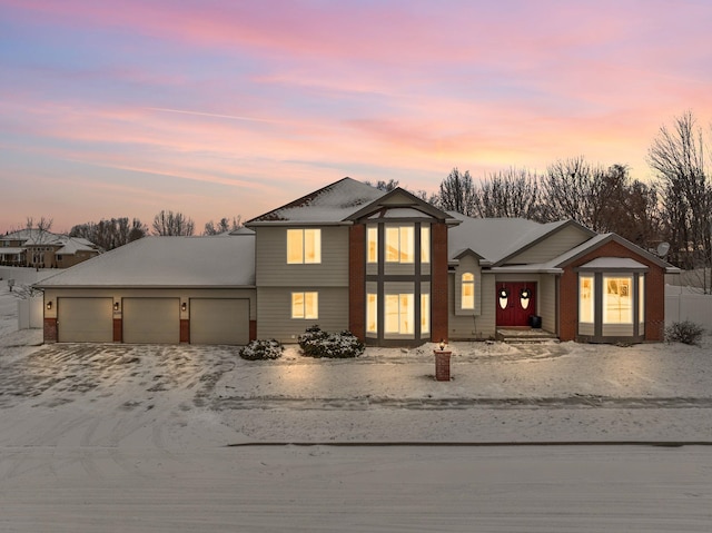 front facade featuring a garage