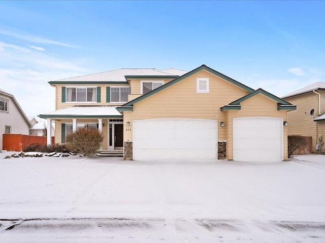 view of front of house featuring a garage