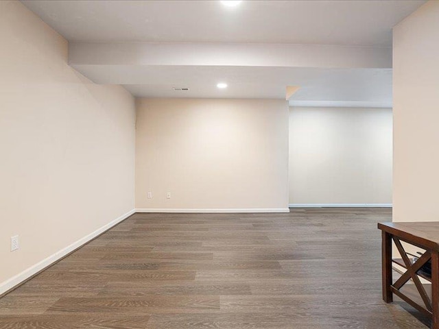 854 S Shelley Lake Ln, Spokane Valley, WA 99037 - spare room featuring wood finished floors, visible vents, and baseboards