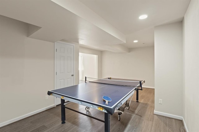854 S Shelley Lake Ln, Spokane Valley, WA 99037 - playroom featuring recessed lighting, wood finished floors, and baseboards