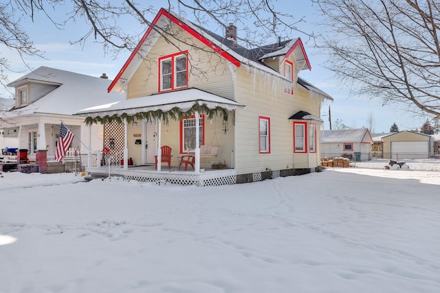 exterior space featuring covered porch