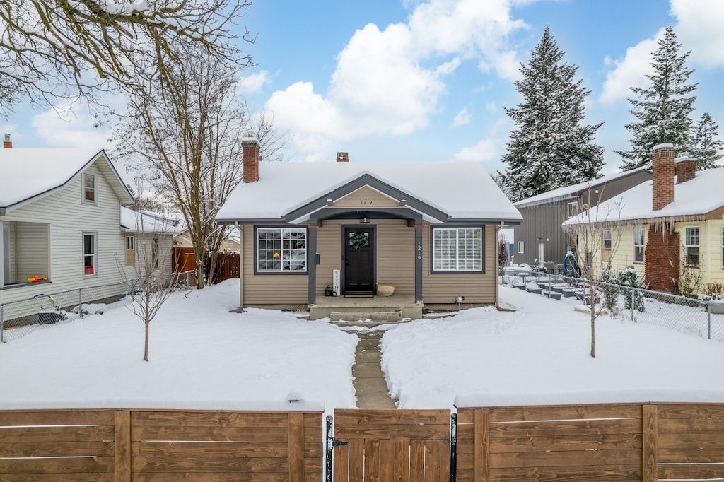 view of bungalow-style home