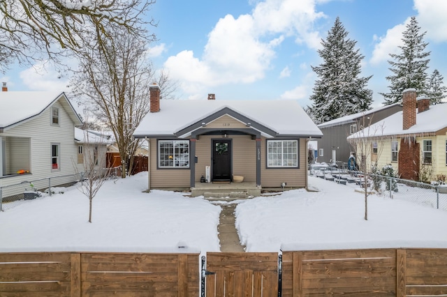 view of bungalow-style home