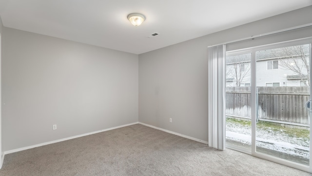 view of carpeted empty room