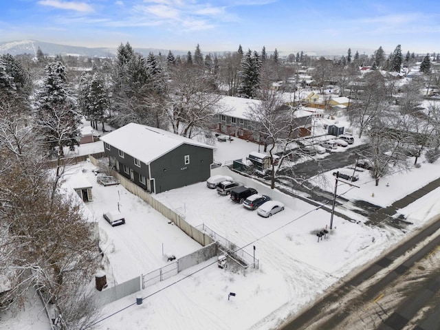 view of snowy aerial view