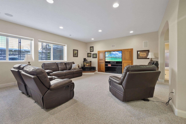 view of carpeted living room