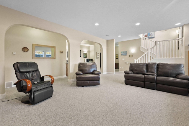 view of carpeted living room