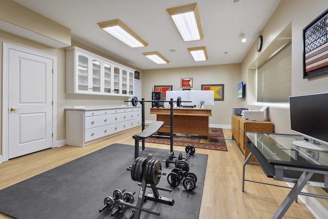 interior space with light wood-type flooring