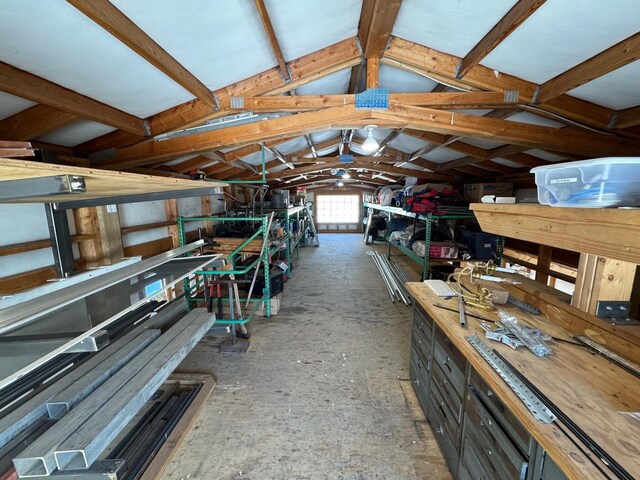 6919 E Spangle-Waverly Rd, Spangle, WA 99031 - misc room featuring a workshop area and lofted ceiling