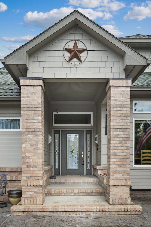 6919 E Spangle-Waverly Rd, Spangle, WA 99031 - entrance to property featuring a porch and a shingled roof