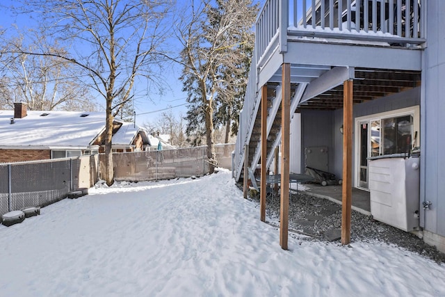 view of snowy yard