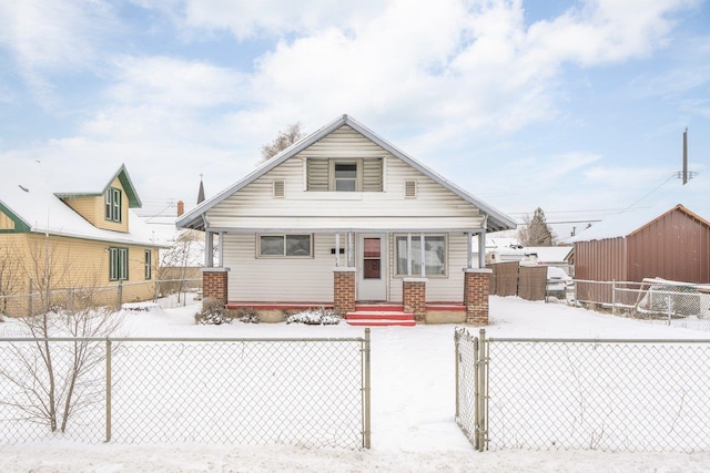 view of bungalow-style home