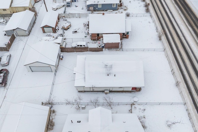 view of snowy aerial view