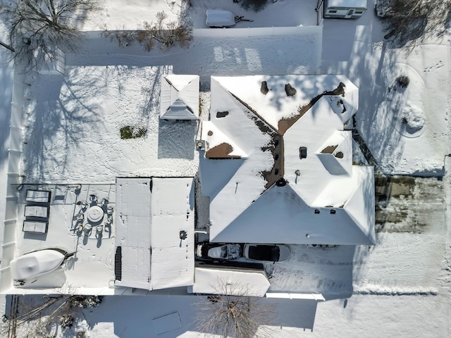 view of snowy aerial view