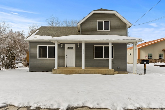 view of front of property with a porch