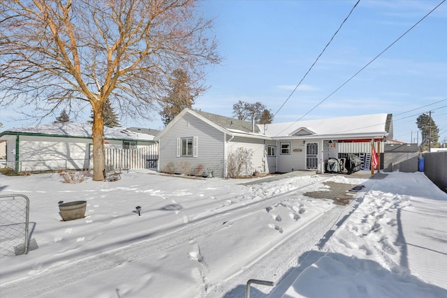 view of front of home