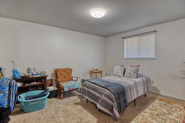 bedroom with carpet