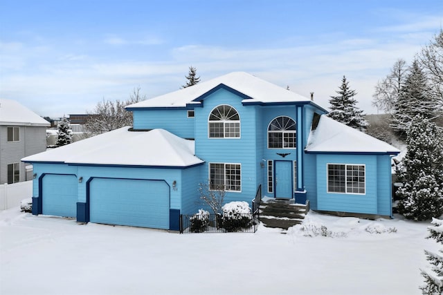 view of front of house featuring a garage