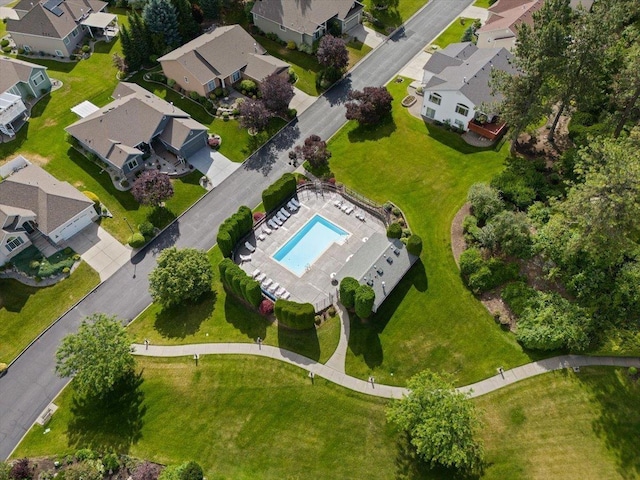 birds eye view of property featuring a residential view