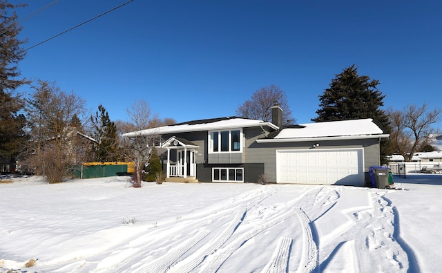 view of front of house featuring a garage