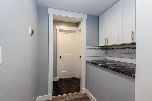 interior space featuring dark hardwood / wood-style floors