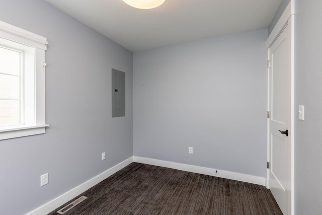 unfurnished bedroom featuring electric panel