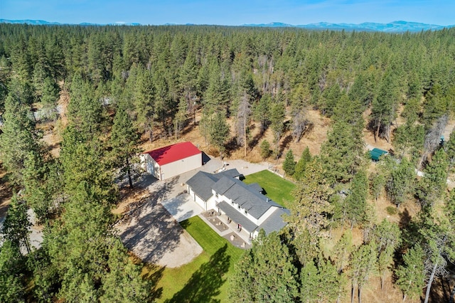 28411 N Milan Rd, Chattaroy, WA 99003 - birds eye view of property featuring a mountain view