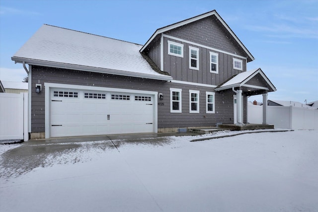 view of front of house featuring a garage