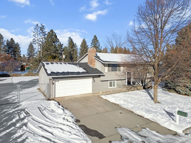 view of front of home featuring a garage