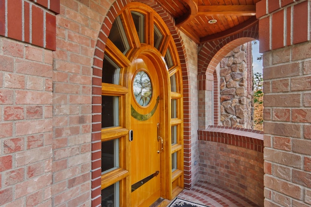 view of doorway to property