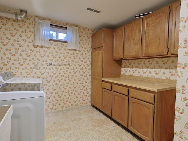 interior space with washer and dryer