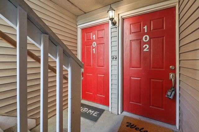 view of doorway to property