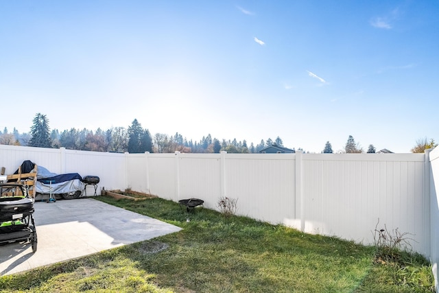 view of yard featuring a patio area