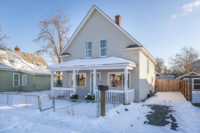 view of front of house with a porch