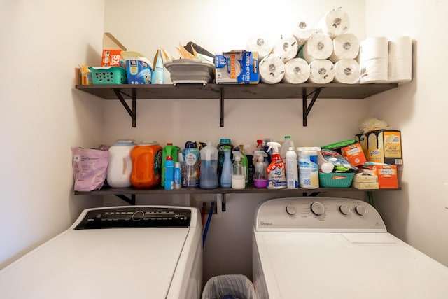 washroom featuring washer / clothes dryer