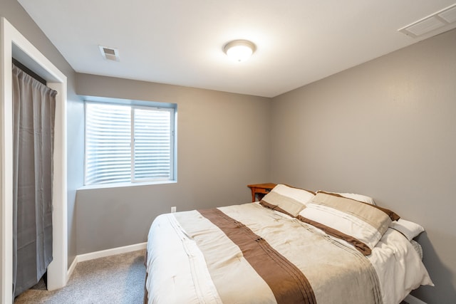 bedroom featuring carpet flooring