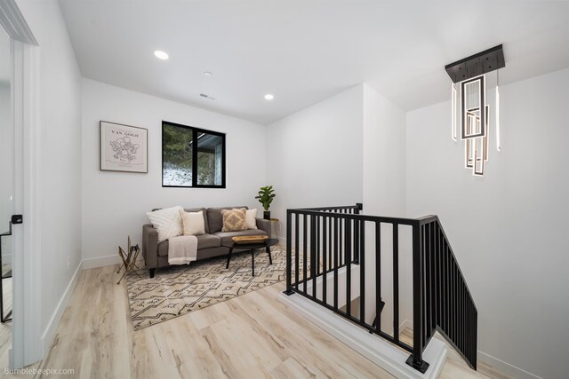 5022 S Lincoln Way, Spokane, WA 99224 - living room with wood finished floors, baseboards, and recessed lighting