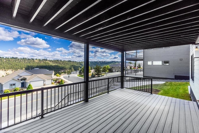 5022 S Lincoln Way, Spokane, WA 99224 - wooden terrace featuring a residential view